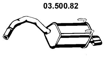EBERSPÄCHER Izplūdes gāzu trokšņa slāpētājs (pēdējais) 03.500.82