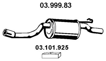 EBERSPÄCHER Izplūdes gāzu trokšņa slāpētājs (pēdējais) 03.999.83