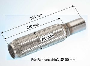 EBERSPÄCHER Gofrēta caurule, Izplūdes gāzu sistēma 04.002.79