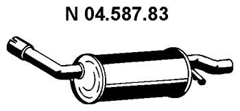 EBERSPÄCHER Izplūdes gāzu trokšņa slāpētājs (pēdējais) 04.587.83
