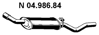 EBERSPÄCHER Izplūdes gāzu trokšņa slāpētājs (pēdējais) 04.986.84
