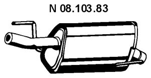 EBERSPÄCHER Izplūdes gāzu trokšņa slāpētājs (pēdējais) 08.103.83