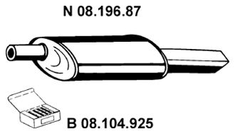 EBERSPÄCHER Izplūdes gāzu trokšņa slāpētājs (pēdējais) 08.196.87