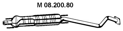 EBERSPÄCHER Средний глушитель выхлопных газов 08.200.80
