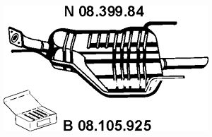 EBERSPÄCHER Глушитель выхлопных газов конечный 08.399.84