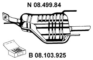 EBERSPÄCHER Izplūdes gāzu trokšņa slāpētājs (pēdējais) 08.499.84