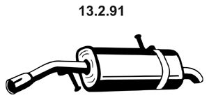 EBERSPÄCHER Izplūdes gāzu trokšņa slāpētājs (pēdējais) 13.2.91