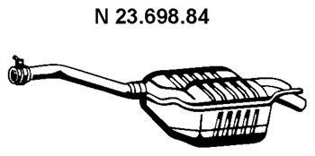 EBERSPÄCHER Izplūdes gāzu trokšņa slāpētājs (pēdējais) 23.698.84