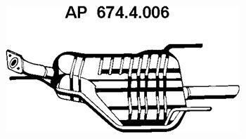 EBERSPÄCHER Izplūdes gāzu trokšņa slāpētājs (pēdējais) 674.4.006