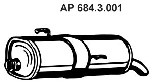 EBERSPÄCHER Izplūdes gāzu trokšņa slāpētājs (pēdējais) 684.3.001