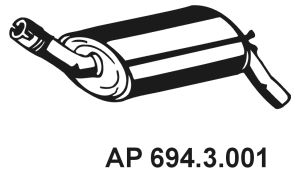 EBERSPÄCHER Глушитель выхлопных газов конечный 694.3.001