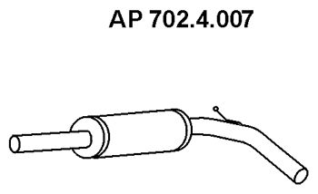 EBERSPÄCHER Izplūdes gāzu priekšslāpētājs 702.4.007