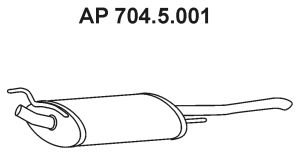 EBERSPÄCHER Izplūdes gāzu trokšņa slāpētājs (pēdējais) 704.5.001