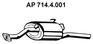 EBERSPÄCHER Izplūdes gāzu trokšņa slāpētājs (pēdējais) 714.4.001