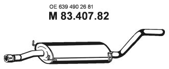EBERSPÄCHER Средний глушитель выхлопных газов 83.407.82