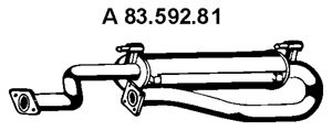 EBERSPÄCHER Izplūdes gāzu priekšslāpētājs 83.592.81