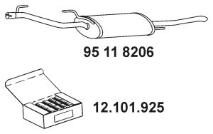 EBERSPÄCHER Izplūdes gāzu trokšņa slāpētājs (pēdējais) 95 11 8206