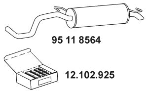 EBERSPÄCHER Izplūdes gāzu trokšņa slāpētājs (pēdējais) 95 11 8564