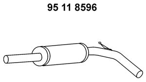 EBERSPÄCHER Средний глушитель выхлопных газов 95 11 8596