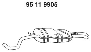 EBERSPÄCHER Глушитель выхлопных газов конечный 95 11 9905