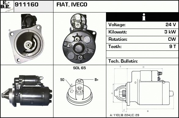 EDR Starteris 911480