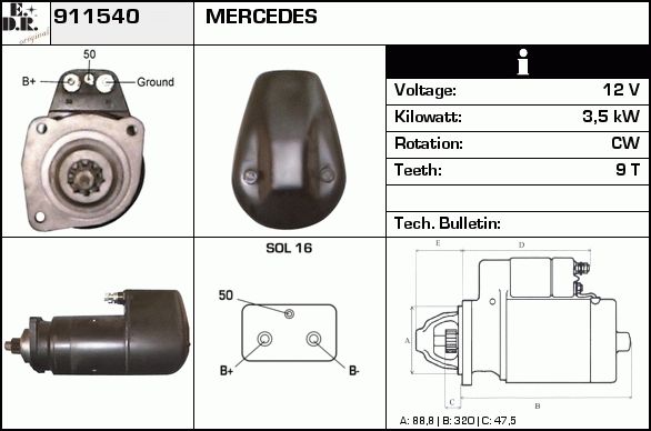 EDR Starteris 911811