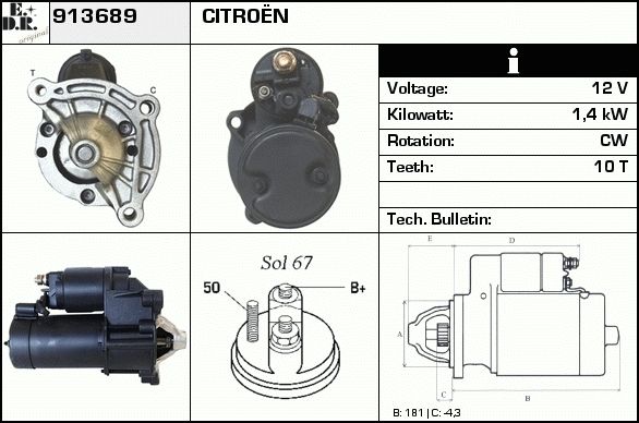 EDR Starteris 913728