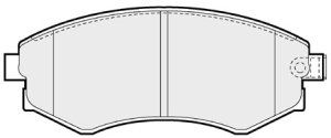 EEC Комплект тормозных колодок, дисковый тормоз BRP0719