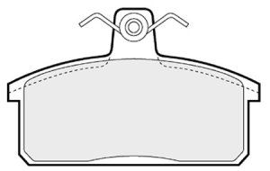 EEC Комплект тормозных колодок, дисковый тормоз BRP0736