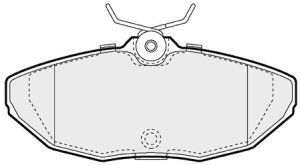 EEC Комплект тормозных колодок, дисковый тормоз BRP1127