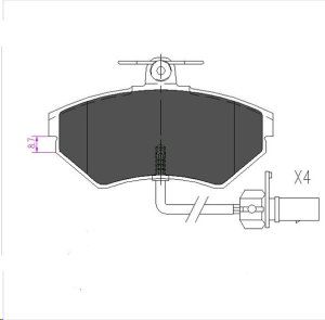 EEC Комплект тормозных колодок, дисковый тормоз BRP1152