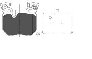 EEC Комплект тормозных колодок, дисковый тормоз BRP1682