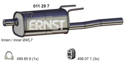 ERNST Izplūdes gāzu trokšņa slāpētājs (pēdējais) 011297