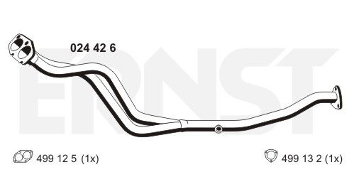 ERNST Труба выхлопного газа 024426