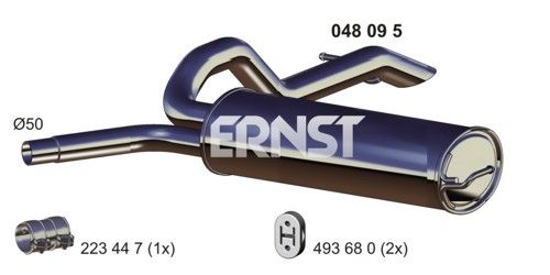 ERNST Глушитель выхлопных газов конечный 048095