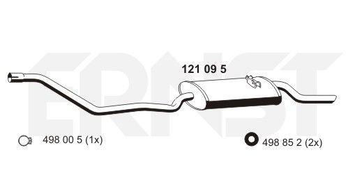ERNST Глушитель выхлопных газов конечный 121095