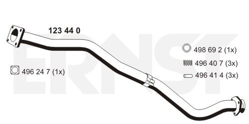 ERNST Труба выхлопного газа 123440
