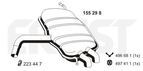 ERNST Глушитель выхлопных газов конечный 155298
