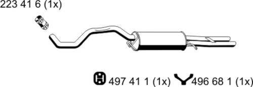 ERNST Глушитель выхлопных газов конечный 243117