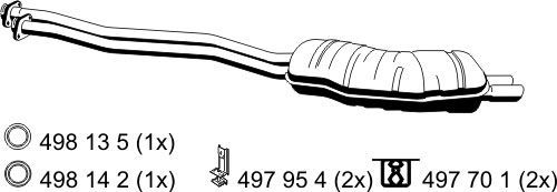 ERNST Izplūdes gāzu trokšņa slāpētājs (pēdējais) 283144