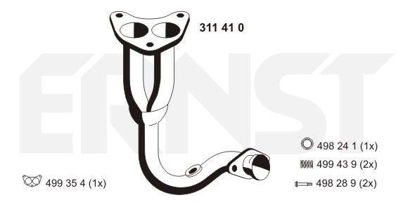 ERNST Труба выхлопного газа 311410