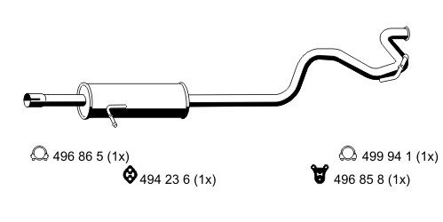 ERNST Глушитель выхлопных газов конечный 330138