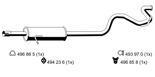 ERNST Глушитель выхлопных газов конечный 330190