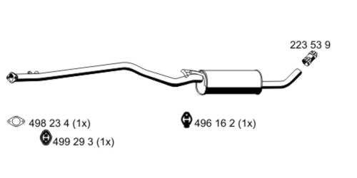 ERNST Средний глушитель выхлопных газов 331289