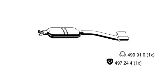 ERNST Средний глушитель выхлопных газов 351072