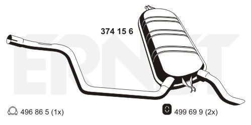 ERNST Глушитель выхлопных газов конечный 374156