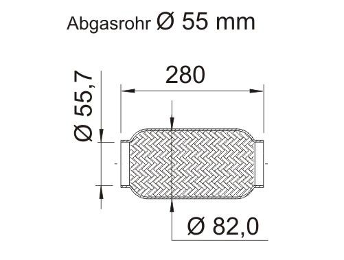 ERNST Гофрированная труба, выхлопная система 460422