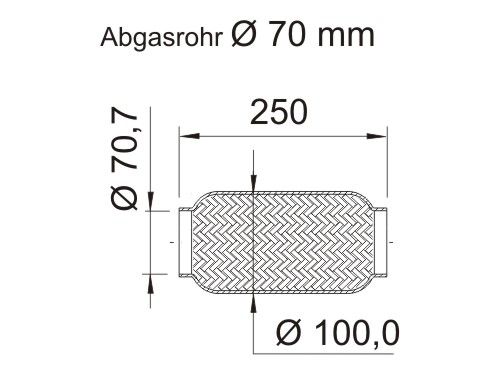 ERNST Гофрированная труба, выхлопная система 460460