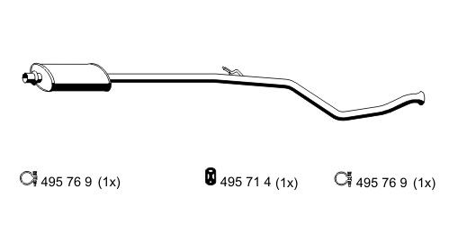 ERNST Средний глушитель выхлопных газов 505024