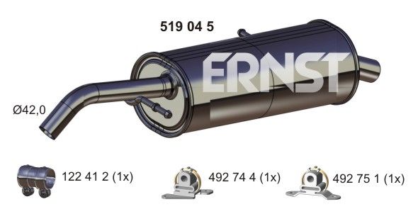 ERNST Глушитель выхлопных газов конечный 519045